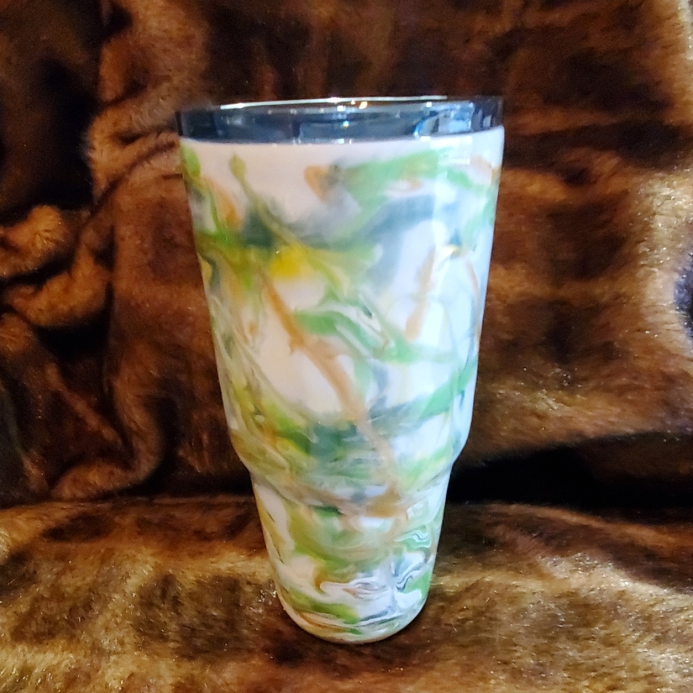 Custom Swirl Design Stainless Steel 30oz Tumbler